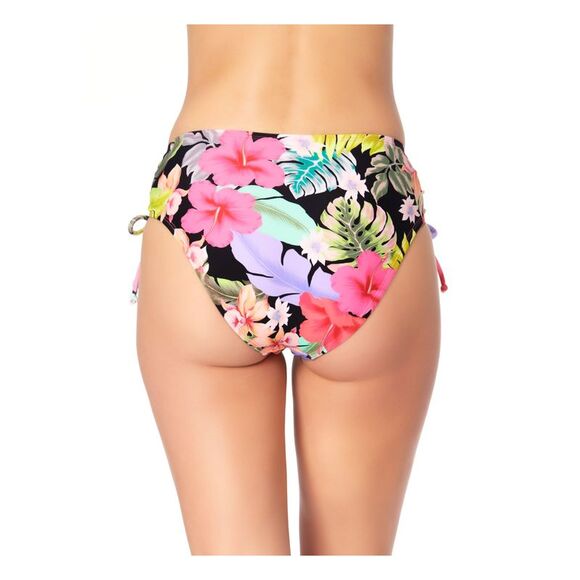 CALIFORNIA WAVES Women's Multi Color Cinch Tie Details Swimsuit Bottom S - Picture 2 of 4